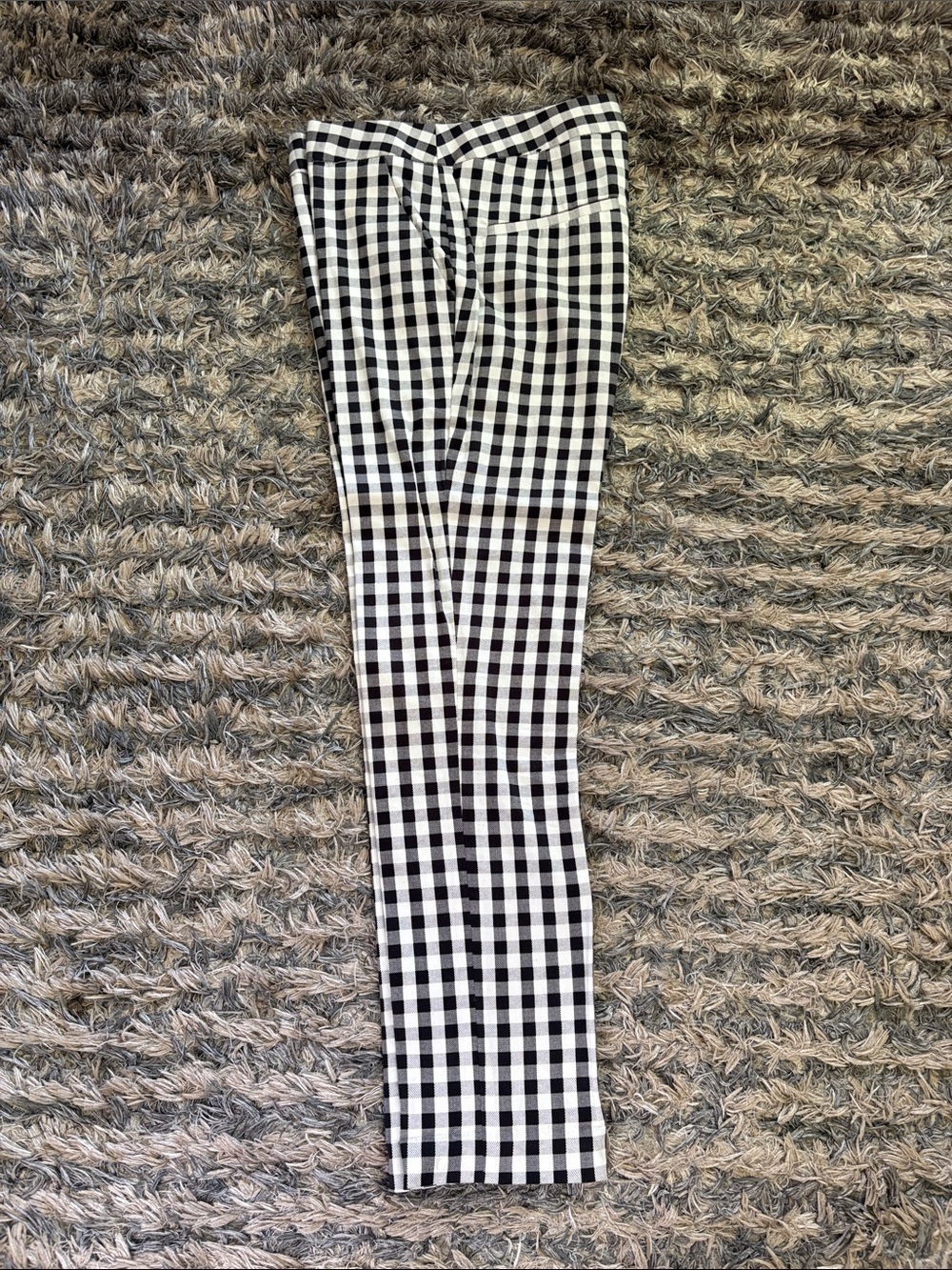 Black & White Gingham Slim Women's Pants Size 0 Waist 28”